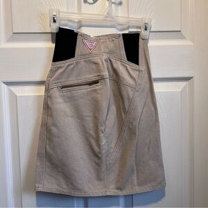 3/25$💥 Santana jeans italia skirt beige y2k women xsmall  mini vintage pencil